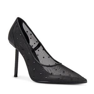 FEMME LA The Collette Pump in Black Diamond EUC Size 9